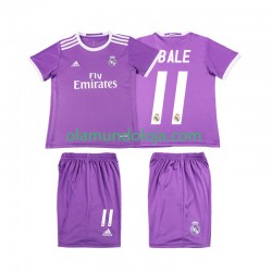 Camisola Real Madrid Bale 11 2016 2017 Retro Criança Equipamento Segundo Manga Curta